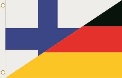 Fahne Flagge Finnland-Deutschland Hissflagge 90 x 150 cm