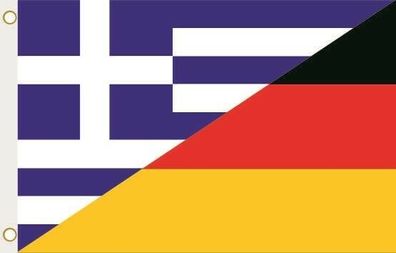 Fahne Flagge Griechenland-Deutschland Hissflagge 90 x 150 cm