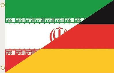 Fahne Flagge Iran-Deutschland Hissflagge 90 x 150 cm