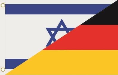 Fahne Flagge Israel-Deutschland Hissflagge 90 x 150 cm