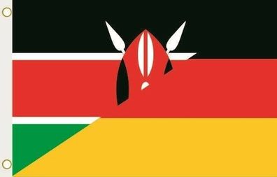 Fahne Flagge Kenia-Deutschland Hissflagge 90 x 150 cm