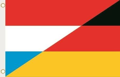 Fahne Flagge Luxemburg-Deutschland Hissflagge 90 x 150 cm