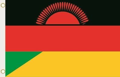 Fahne Flagge Malawi-Deutschland Hissflagge 90 x 150 cm