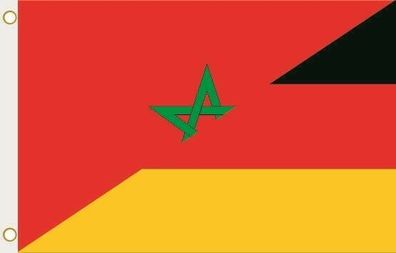 Fahne Flagge Marokko-Deutschland Hissflagge 90 x 150 cm