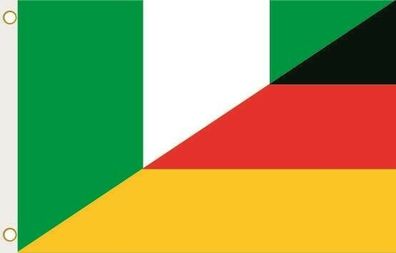 Fahne Flagge Nigeria-Deutschland Hissflagge 90 x 150 cm
