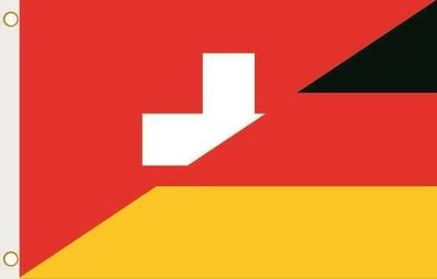 Fahne Flagge Schweiz-Deutschland Hissflagge 90 x 150 cm