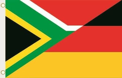 Fahne Flagge Südafrika-Deutschland Hissflagge 90 x 150 cm