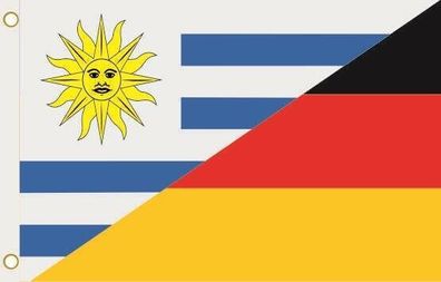 Fahne Flagge Uruguay-Deutschland Hissflagge 90 x 150 cm