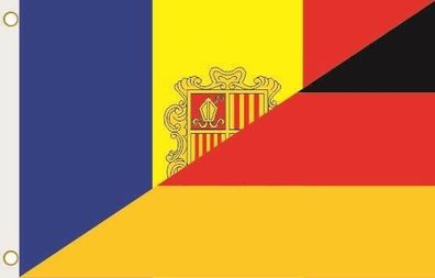 Fahne Flagge Andorra-Deutschland Hissflagge 90 x 150 cm