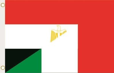 Fahne Flagge Ägypten-Italien Hissflagge 90 x 150 cm