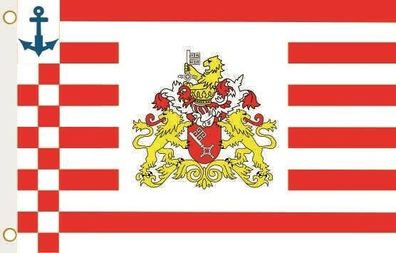 Fahne Flagge Dienstflagge Bremen Schifffahrt Hissflagge 90 x 150 cm