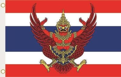 Fahne Flagge Thailand mit Wappen Hissflagge 90 x 150 cm