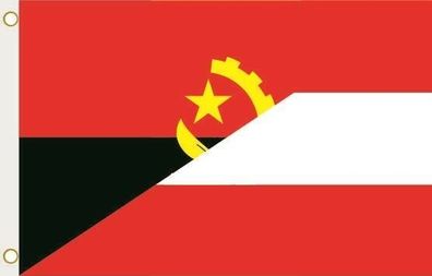 Fahne Flagge Angola-Österreich Hissflagge 90 x 150 cm