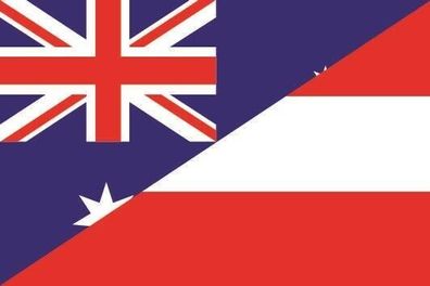 Fahne Flagge Australien-Österreich Hissflagge 90 x 150 cm