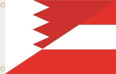 Fahne Flagge Bahrain-Österreich Hissflagge 90 x 150 cm