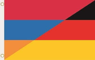 Fahne Flagge Armenien-Deutschland Hissflagge 90 x 150 cm