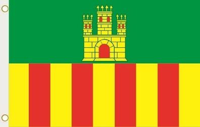 Fahne Flagge Cubelles Stadt Spanien Hissflagge 90 x 150 cm