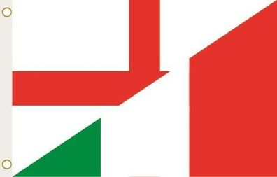 Fahne Flagge England-Italien Hissflagge 90 x 150 cm