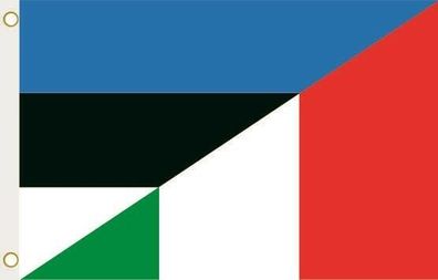 Fahne Flagge Estland-Italien Hissflagge 90 x 150 cm