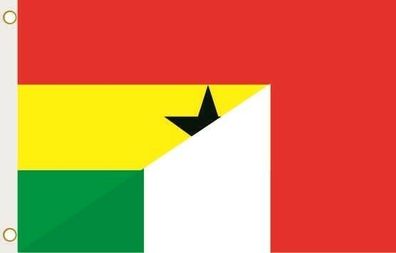 Fahne Flagge Ghana-Italien Hissflagge 90 x 150 cm