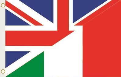 Fahne Flagge Grossbritannien-Italien Hissflagge 90 x 150 cm