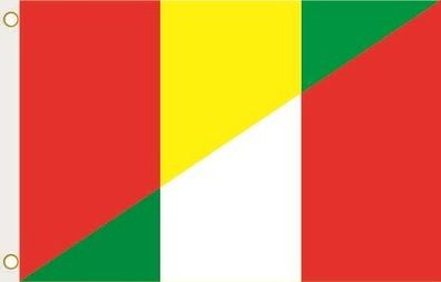 Fahne Flagge Guinea-Italien Hissflagge 90 x 150 cm