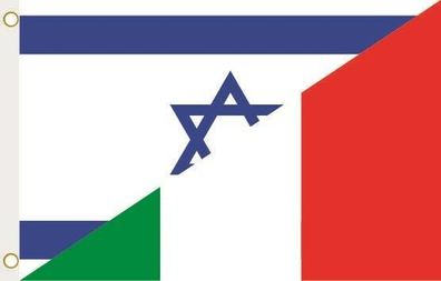 Fahne Flagge Israel-Italien Hissflagge 90 x 150 cm