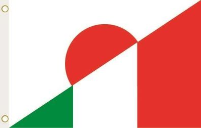 Fahne Flagge Japan-Italien Hissflagge 90 x 150 cm