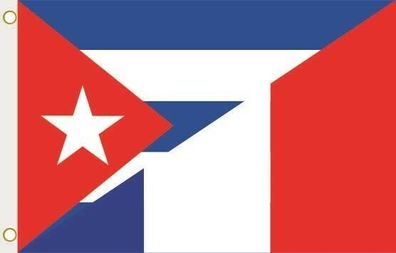 Fahne Flagge Kuba-Frankreich Hissflagge 90 x 150 cm