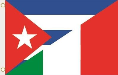 Fahne Flagge Kuba-Italien Hissflagge 90 x 150 cm