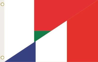 Fahne Flagge Madagaskar-Frankreich Hissflagge 90 x 150 cm
