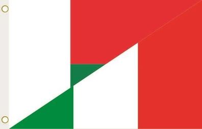 Fahne Flagge Madagaskar-Italien Hissflagge 90 x 150 cm