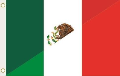 Fahne Flagge Mexiko-Italien Hissflagge 90 x 150 cm
