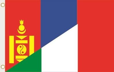 Fahne Flagge Mongolei-Italien Hissflagge 90 x 150 cm