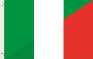 Fahne Flagge Nigeria-Italien Hissflagge 90 x 150 cm