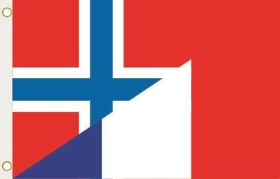 Fahne Flagge Norwegen-Frankreich Hissflagge 90 x 150 cm
