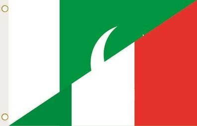 Fahne Flagge Pakistan-Italien Hissflagge 90 x 150 cm