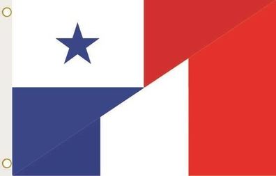 Fahne Flagge Panama-Frankreich Hissflagge 90 x 150 cm