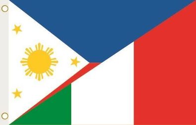 Fahne Flagge Philippinen-Italien Hissflagge 90 x 150 cm
