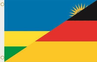 Fahne Flagge Ruanda-Deutschland Hissflagge 90 x 150 cm