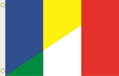 Fahne Flagge Rumänien-Italien Hissflagge 90 x 150 cm