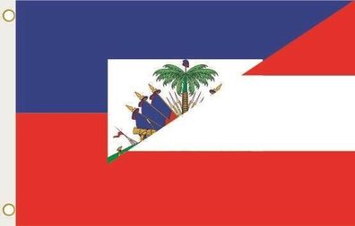 Fahne Flagge Haiti-Österreich Hissflagge 90 x 150 cm