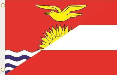 Fahne Flagge Kiribati-Österreich Hissflagge 90 x 150 cm