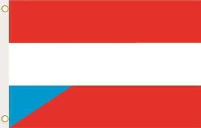 Fahne Flagge Luxemburg-Österreich Hissflagge 90 x 150 cm