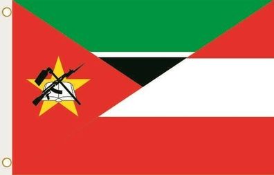 Fahne Flagge Mosambik-Österreich Hissflagge 90 x 150 cm