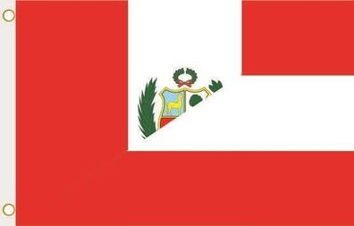 Fahne Flagge Peru-Österreich Hissflagge 90 x 150 cm