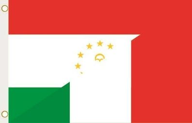 Fahne Flagge Tadschikistan-Italien Hissflagge 90 x 150 cm