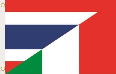Fahne Flagge Thailand-Italien Hissflagge 90 x 150 cm
