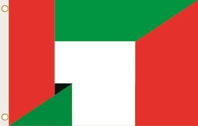Fahne Flagge VAE-Italien Hissflagge 90 x 150 cm