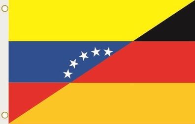 Fahne Flagge Venezuela-Deutschland Hissflagge 90 x 150 cm